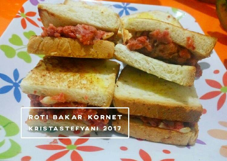 bahan dan cara membuat Roti Bakar Kornet endessss