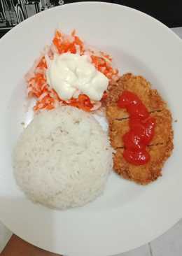 Chicken katsu + salad ala hokben