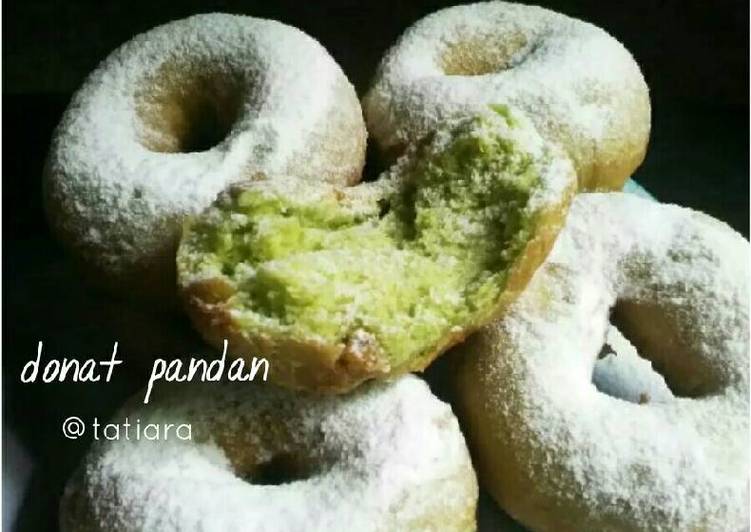 cara membuat Donat Pandan