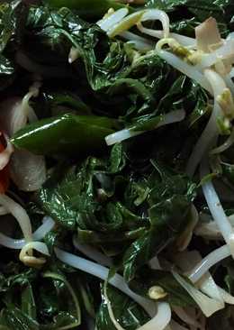 Tumis Daun Singkong & Kecambah