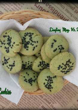 Eggles Greentea Cookies / kukis matcha tanpa telur