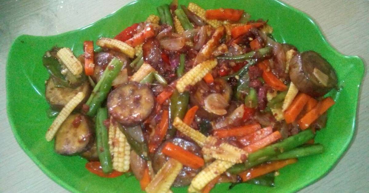  Resep tumis sayur cornet pedas manis oleh Biella Marsya 