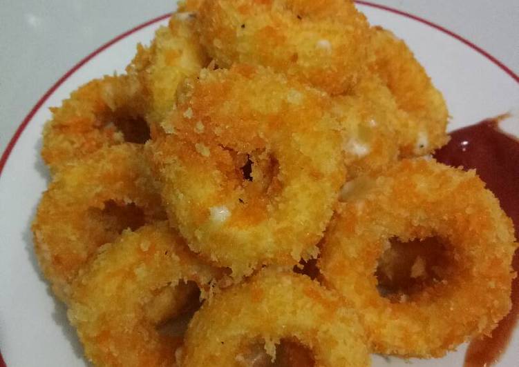 resep masakan Onion ring with cheese