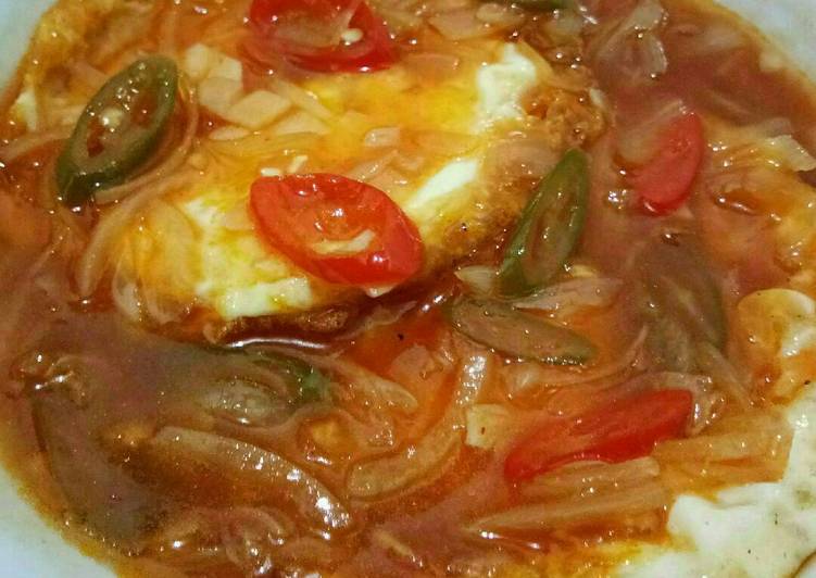 resep lengkap untuk Telur Ceplok Asam Manis