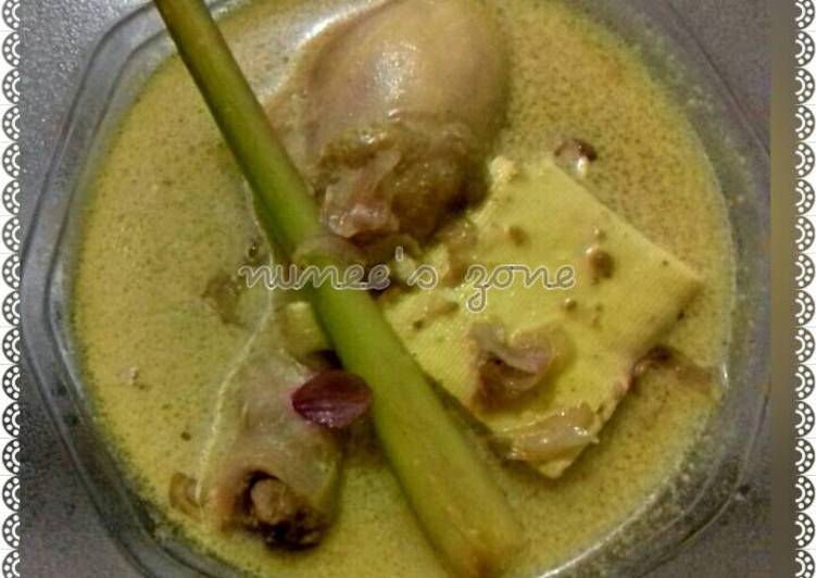 resep makanan Opor Ayam + Tahu