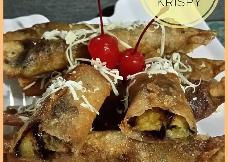 resep makanan Piscok karamel krispy