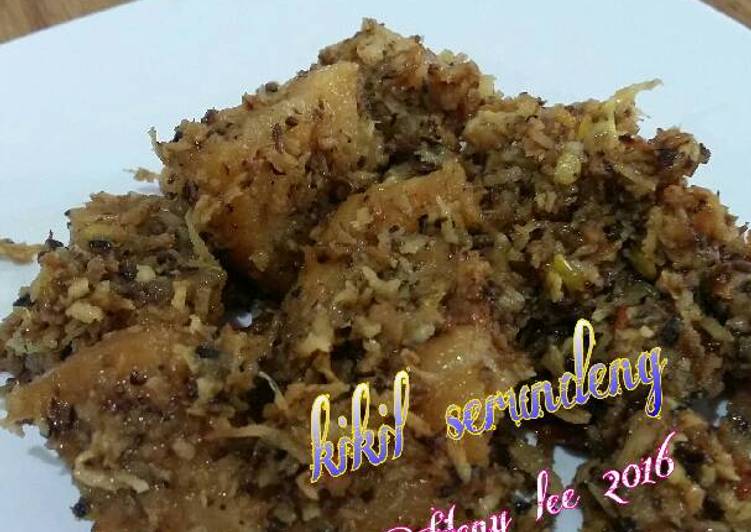 resep lengkap untuk Kikil serundeng gurih pedas