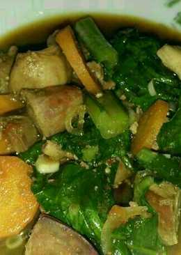 Oseng ati ampela sayur sawi wortel