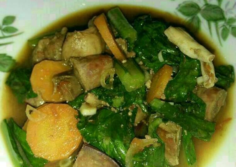 Resep Oseng ati ampela sayur sawi wortel Oleh Inendaa Safitri