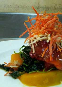 Chicken CHEDDAR with Pepper Barbeque sauce