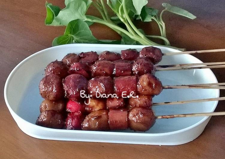 resep makanan Bakso bakar dan Sosis || versi Sate