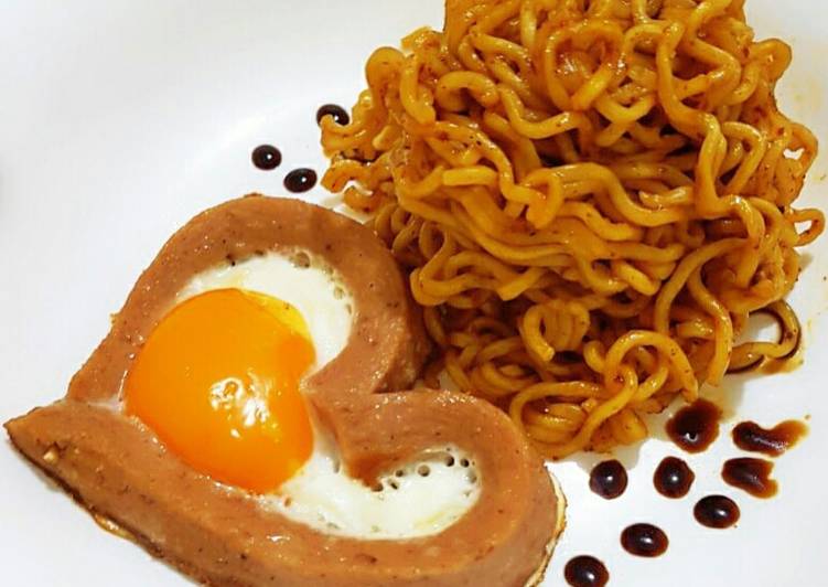 Resep Indomie Telur Sosis  Kreasi  Breakfast Low Budget 