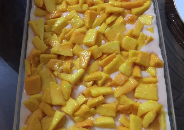 Resep Silky puding mango