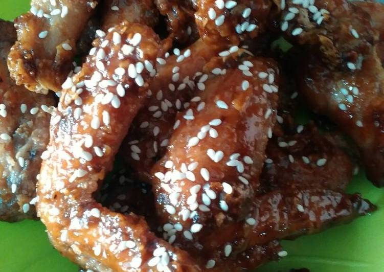 gambar untuk cara membuat Sayap ayam saus madu