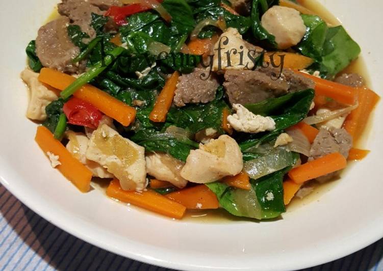  Resep Cah Bayam Bakso Saus Tiram oleh venny Cookpad