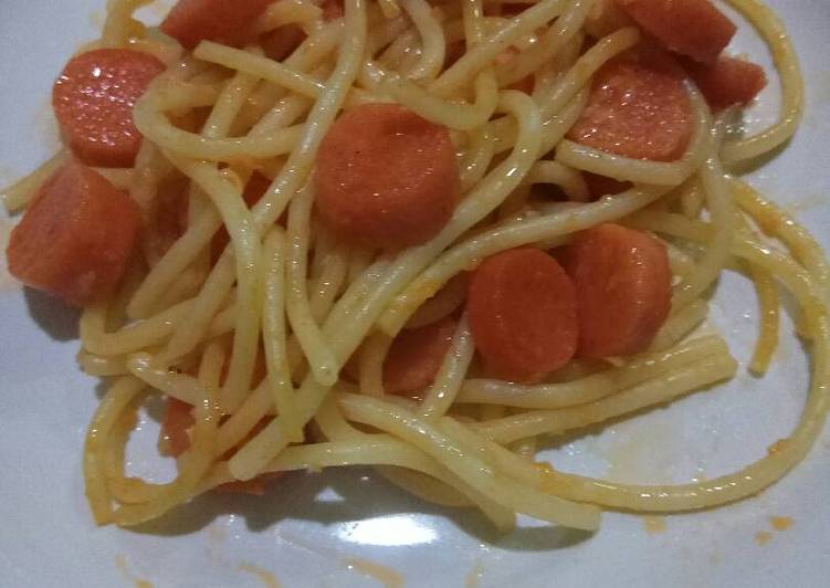 resep masakan Spaghetti Sosis Simple
