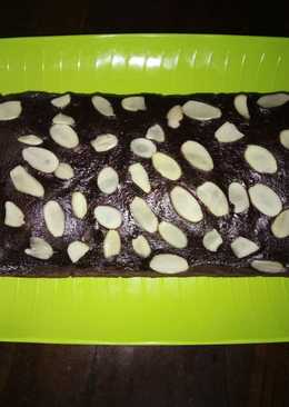 Eggless Milkless Brownies Panggang Choco Almond