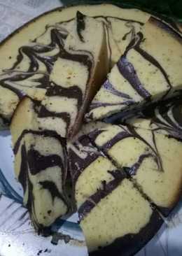 Zebra cake putih telur