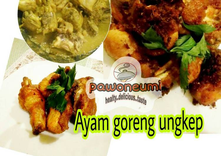 bahan dan cara membuat Ayam goreng ungkep ketumbar