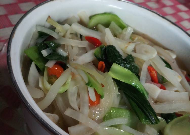 Tumis pakcoy & lobak (menu simple puasa)