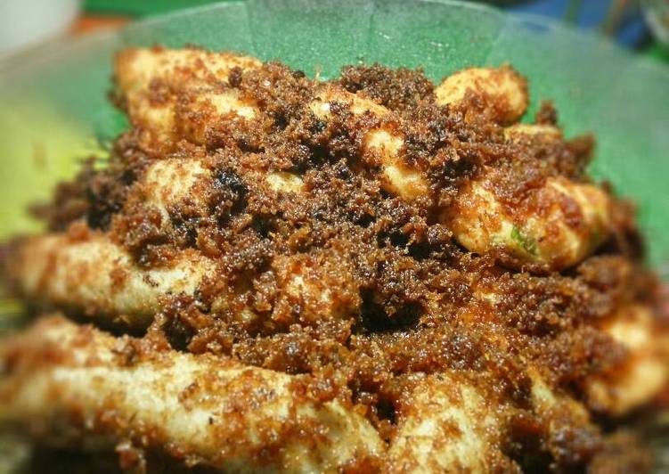 resep lengkap untuk Srundeng Otak-Otak Udang dan Tuna