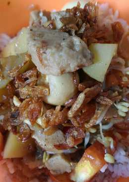 Semur sayur with galantin + telur puyuh