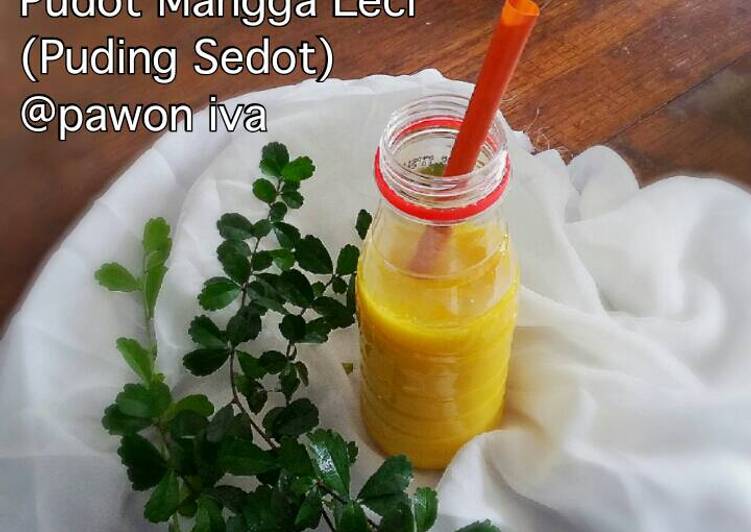 gambar untuk cara membuat Pudot Mangga Leci (Puding Sedot)