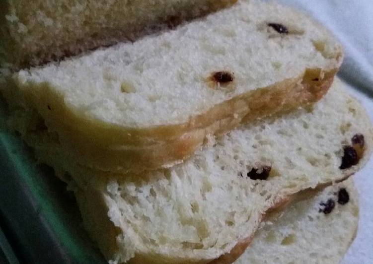 Resep roti  tawar  kismis japanese white bread oleh Arum 