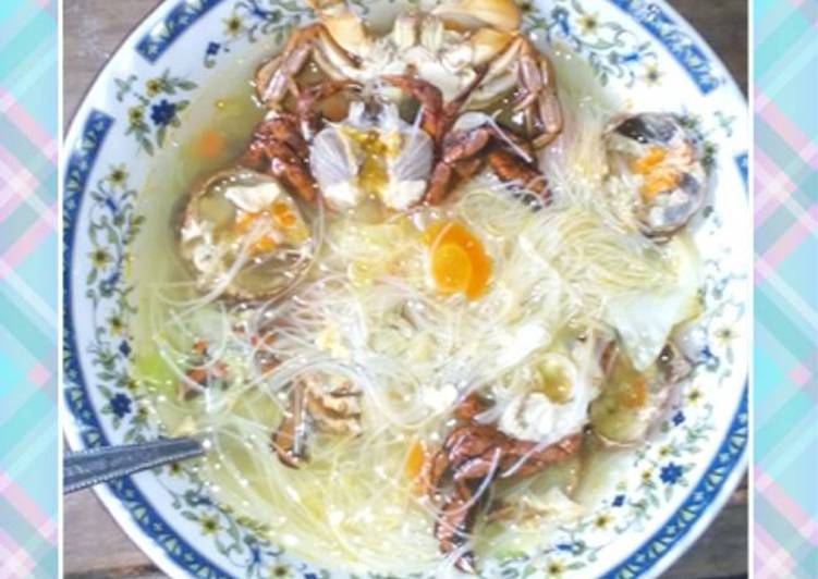 bahan dan cara membuat Sup Kepiting Mini