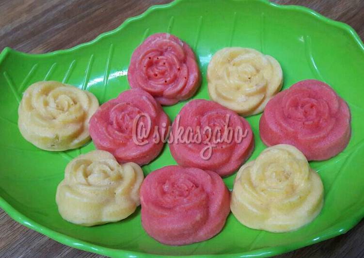 cara membuat Bolu Kukus Yellow Pinky (non keto)