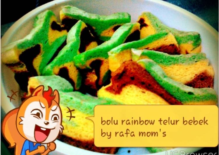 Resep Bolu Rainbow Telur Bebek Oleh Ny. Indra