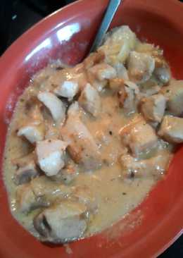 Ayam fillet saus keju