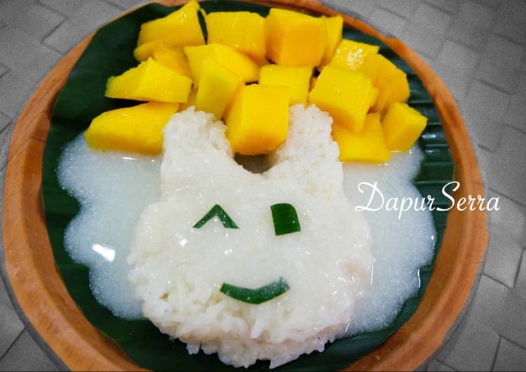 bahan dan cara membuat Mango Sticky Rice