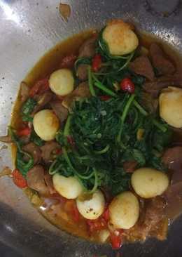 Oseng Bayam telur puyuh