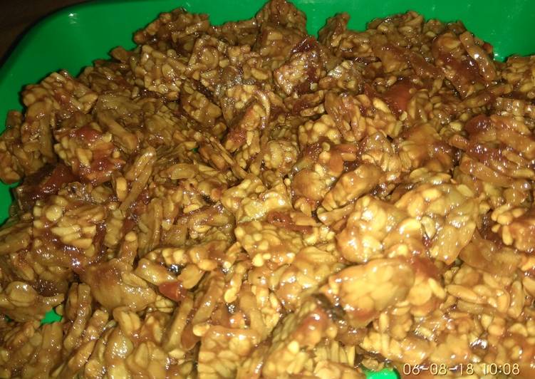 resep masakan Oreg tempe krispi pedas manis??