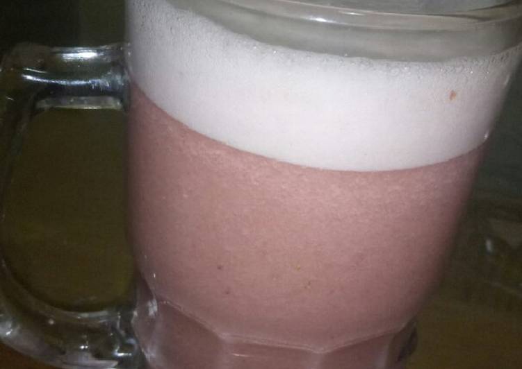 resep masakan Jus Pisang + Strawberry (no sugar)