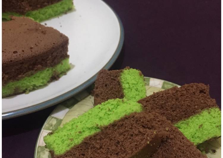 resep Bolu Kukus Coklat Pandan