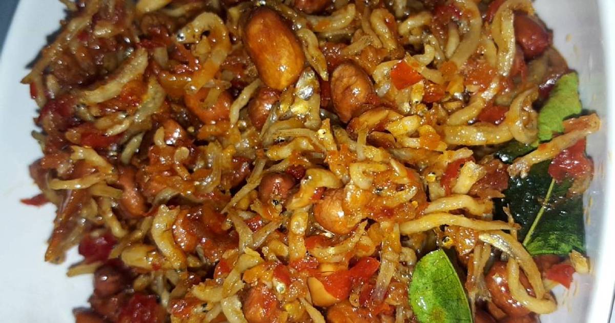 Resep Sambal Teri Medan  variasi kacang tanah oleh MELLY 