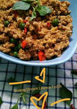 Goreng Oncom Leunca Pedas