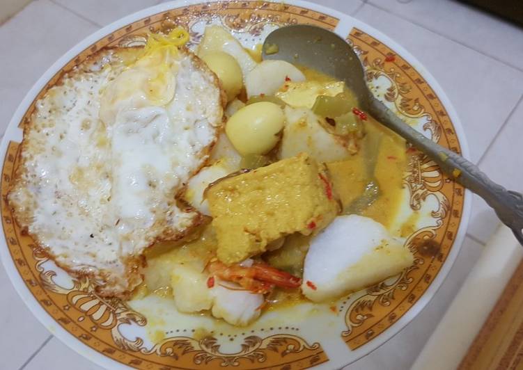 cara membuat Lontong sayur labu siam