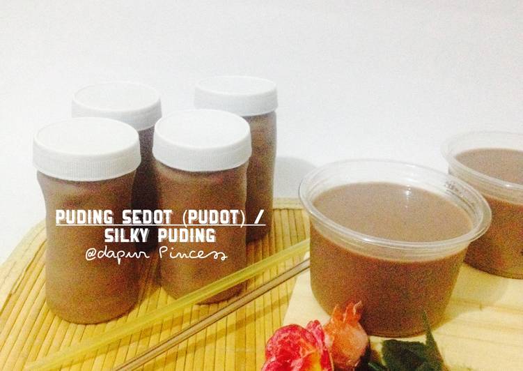 Resep Puding Sedot (pudot) / silky puding rasa coklat
