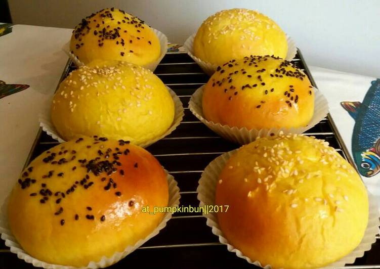 bahan dan cara membuat Pumpkin Bun