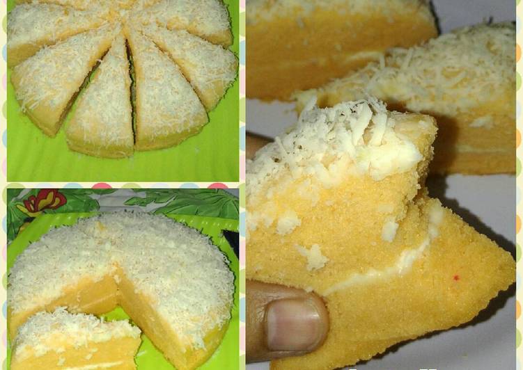 cara membuat CAKE MANGGO CHEESE CREAM KUKUS Mamah Raihaan