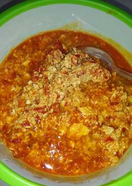 Telur orak arik sambal terasi