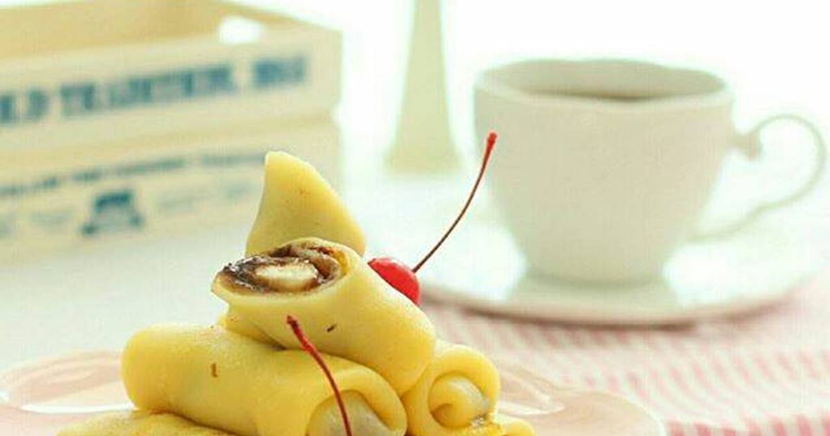 Resep Dadar Gulung Pisang Coklat