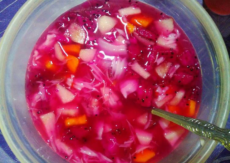 resep makanan Es buah mix degan