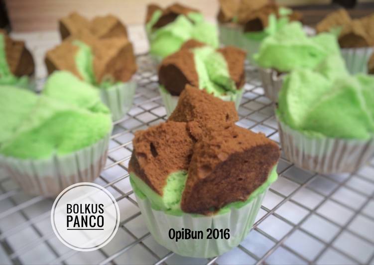 gambar untuk resep Bolu Kukus Pandan Coklat