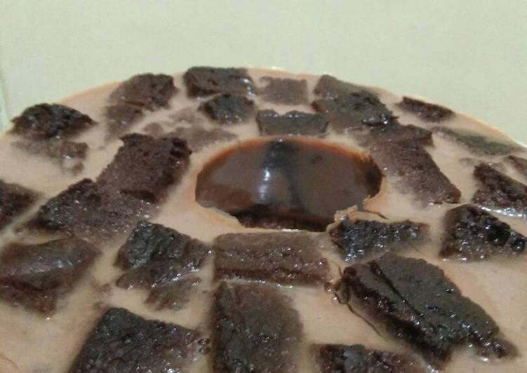 gambar untuk cara membuat Pudding cappuccino brownies