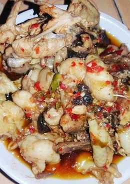 Sambel kulit ayam balado hijau asem jawa