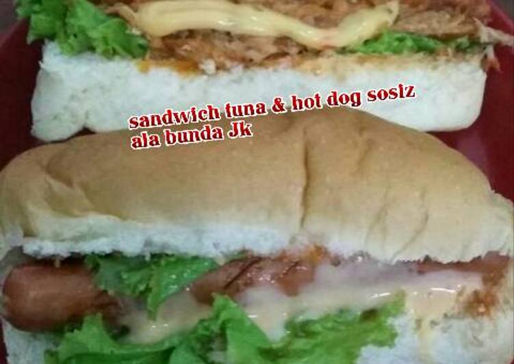 gambar untuk cara membuat Sandwich tuna & hot dog sosiz ala bunda Jk